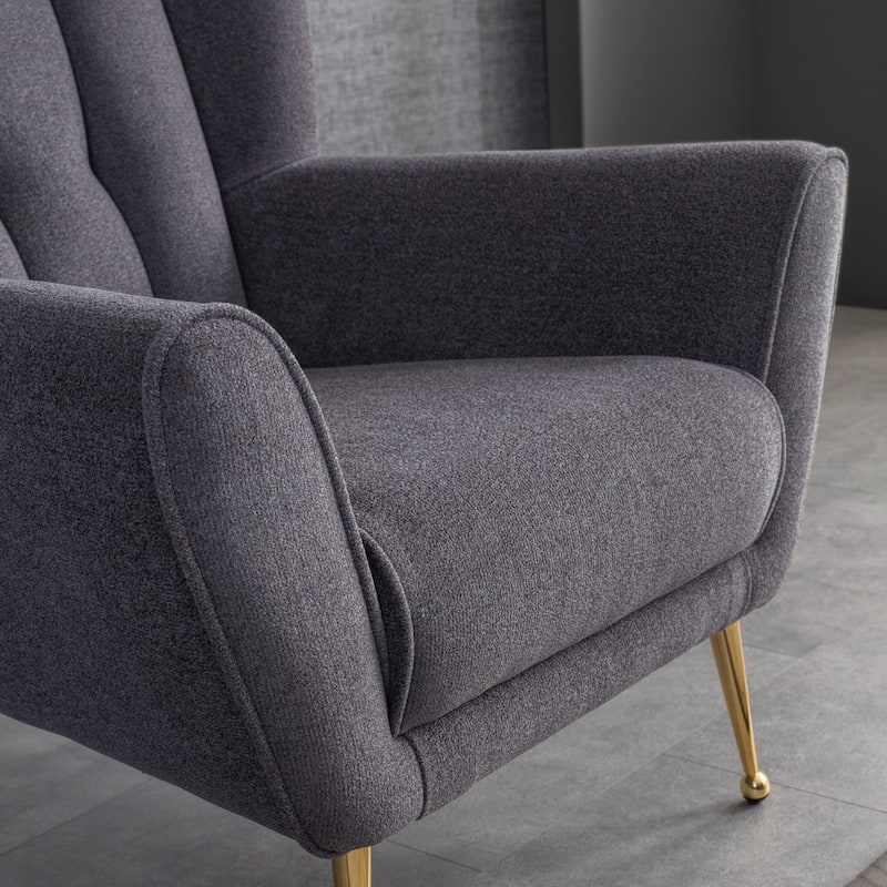 Adelina Mid Century Upholstered French Boucle Lounge Chair
