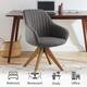 Art Leon Classical Swivel Office Accent Chair with Wood Legs