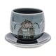preview thumbnail 2 of 2, Novica Handmade Luxuriant Lotus In Blue Celadon Ceramic Cup And Saucer