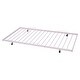 preview thumbnail 12 of 12, Twin Metal Platform Bed with Twin Trundle, House-Shaped Headboard Design, Non-Noise Bedroom Low Bed Frame W/Support Slats, Pink