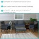 preview thumbnail 9 of 14, Sunnydaze Dunmore 4-Piece Patio Set with Cushions