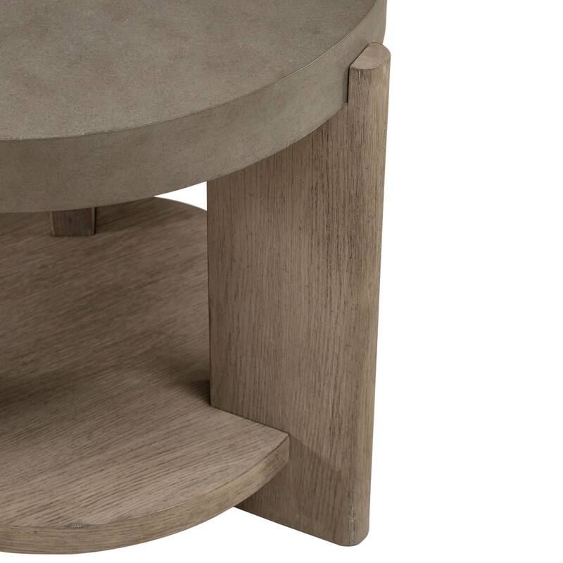 Affinity Dusty Taupe & Concrete 3 Piece Oval Cocktail Table Set