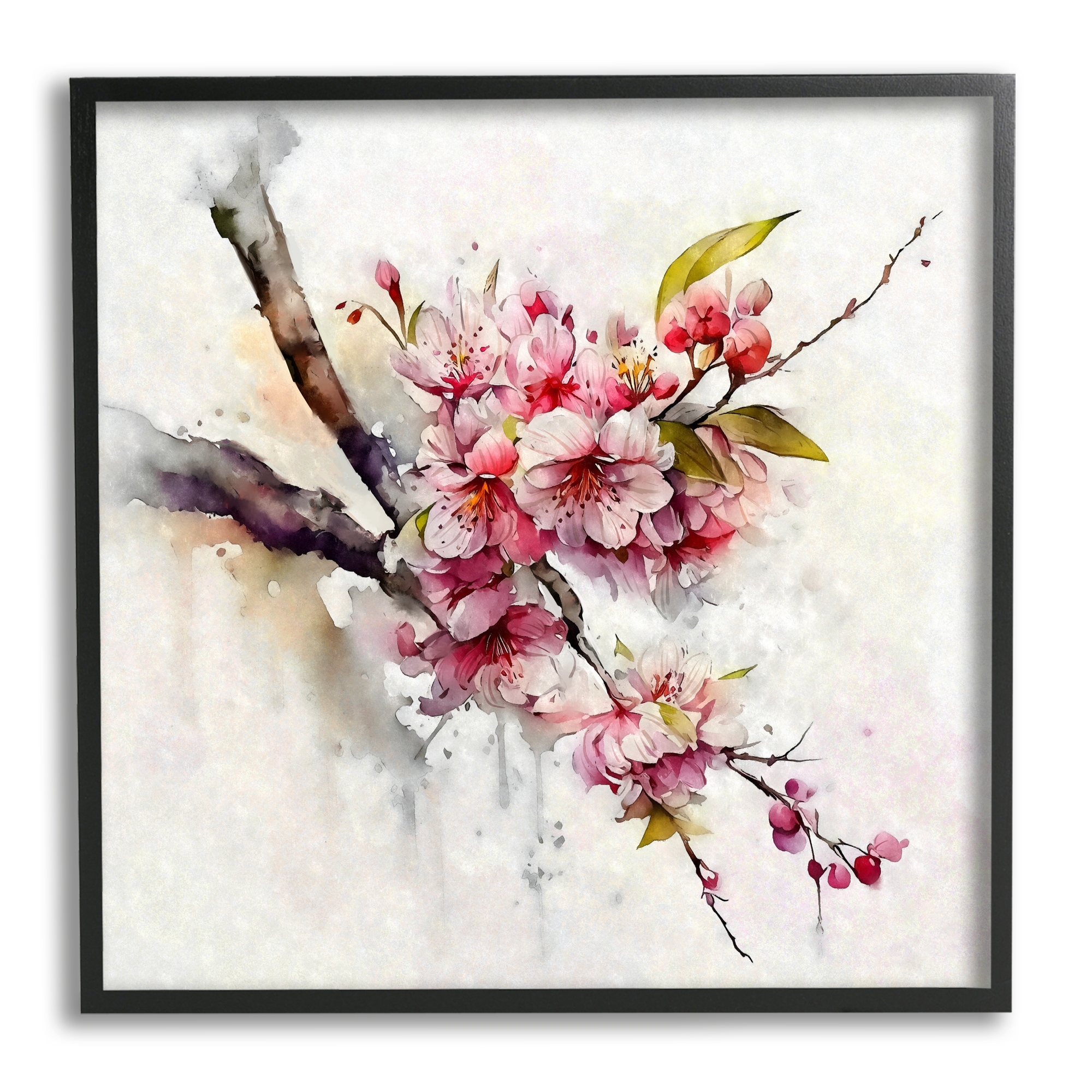 Stupell Delicate Spring Cherry Blossoms Framed Giclee Art by Ziwei Li