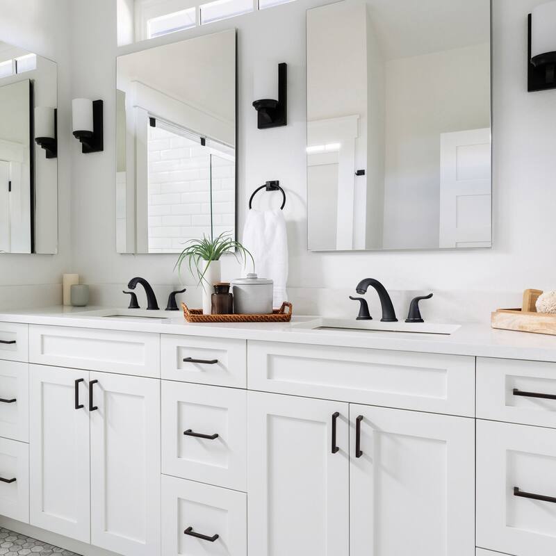 WOWOW Elegant Dual-Handle Bathroom Sink Faucet