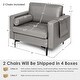 preview thumbnail 13 of 18, Costway Modern Accent Armchair Single Sofa with Bolster & Side Storage