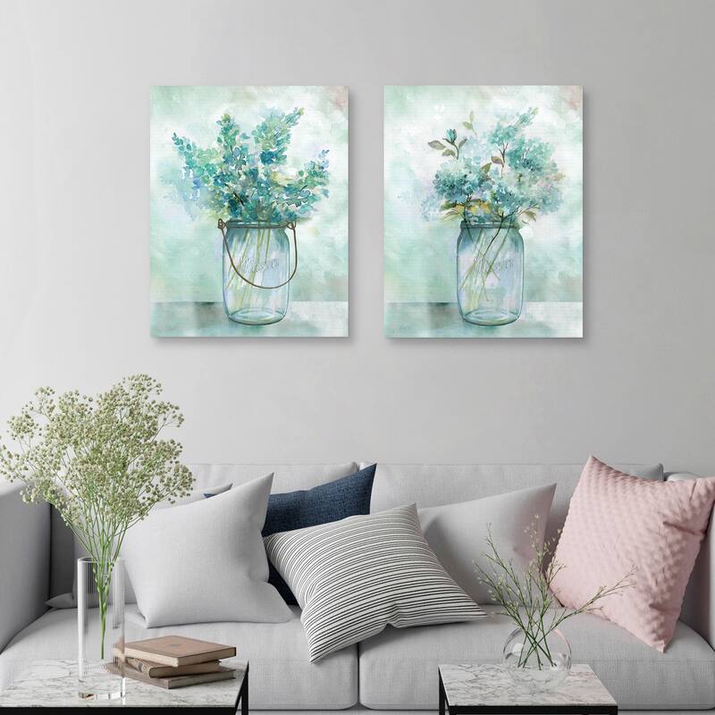 Bluebonnet Retreat, Hydrangea Retreat by Nan Canvas Art Prints