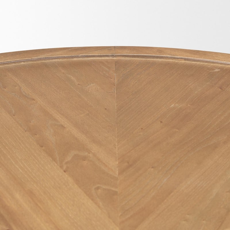 Tavi Medium Brown Round Coffee Table - 39.3L x 39.3W x 16.5H