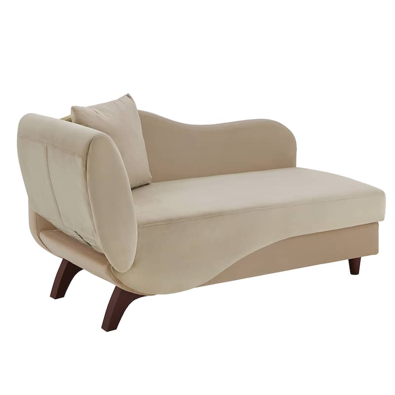 Aideen 2-tone Storage Chaise by iNSPIRE Q Modern - Beige