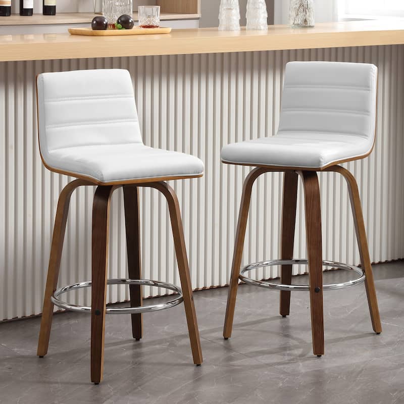 26"/29" Faux Leather Swivel Bar/Counter Stools, Set of 2/3