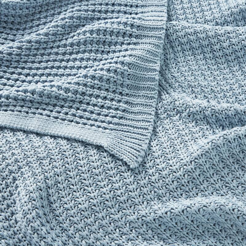Truly Soft Chunky Knit Organic Throw Blanket