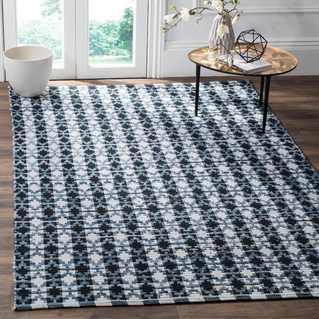 SAFAVIEH, Handmade Flatweave Montauk Jahi Plaid Casual Cotton Rug
