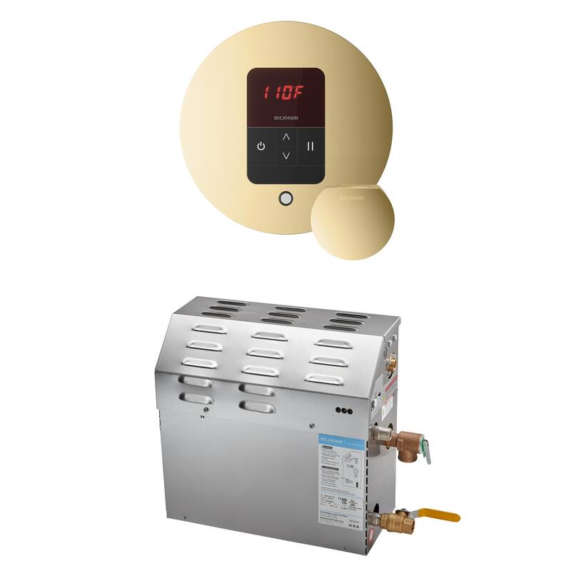 Mr Steam R06C10AF0000 MS 6 kW (6000 W) Steam Shower Generator Package - Polished Brass