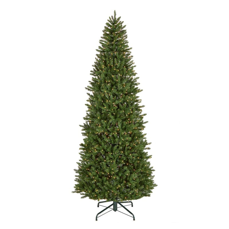 National Tree Company 10 ft. Natural Fraser Slim Fir Tree with Clear Lights - 10ft.