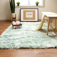 Blue Faux Fur Rugs Find Great Home Decor Deals Shopping At Overstock