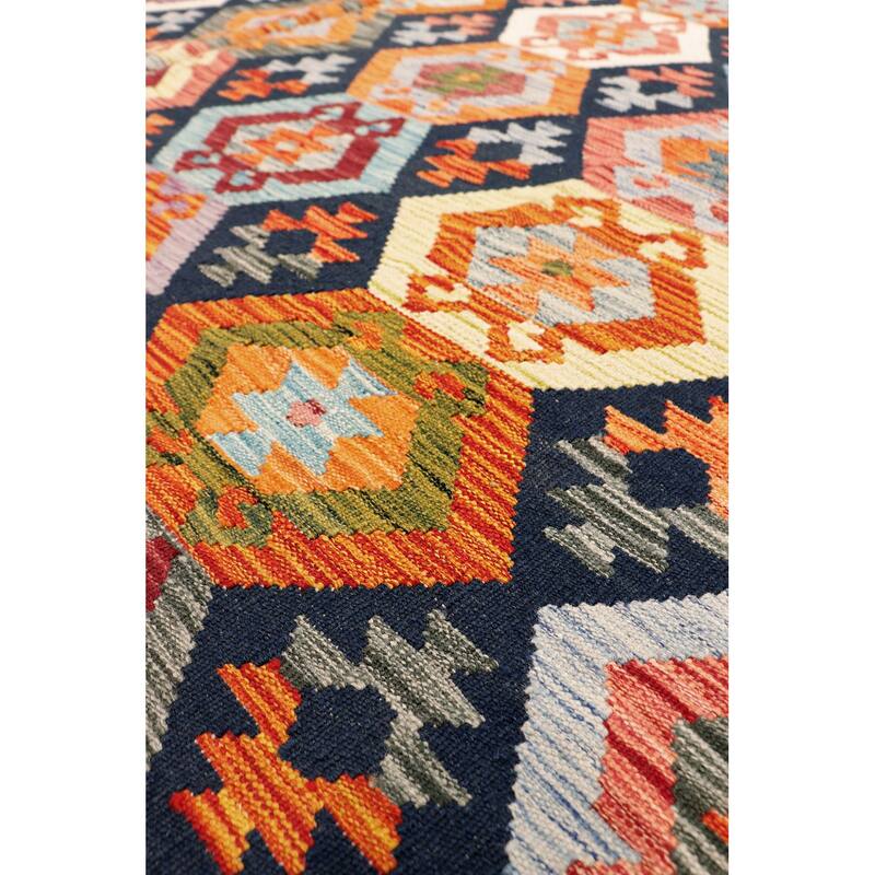 Pasargad Home Kilim Reversible Wool Multicolor Area Rug - 8' 6'' X 11' 3''