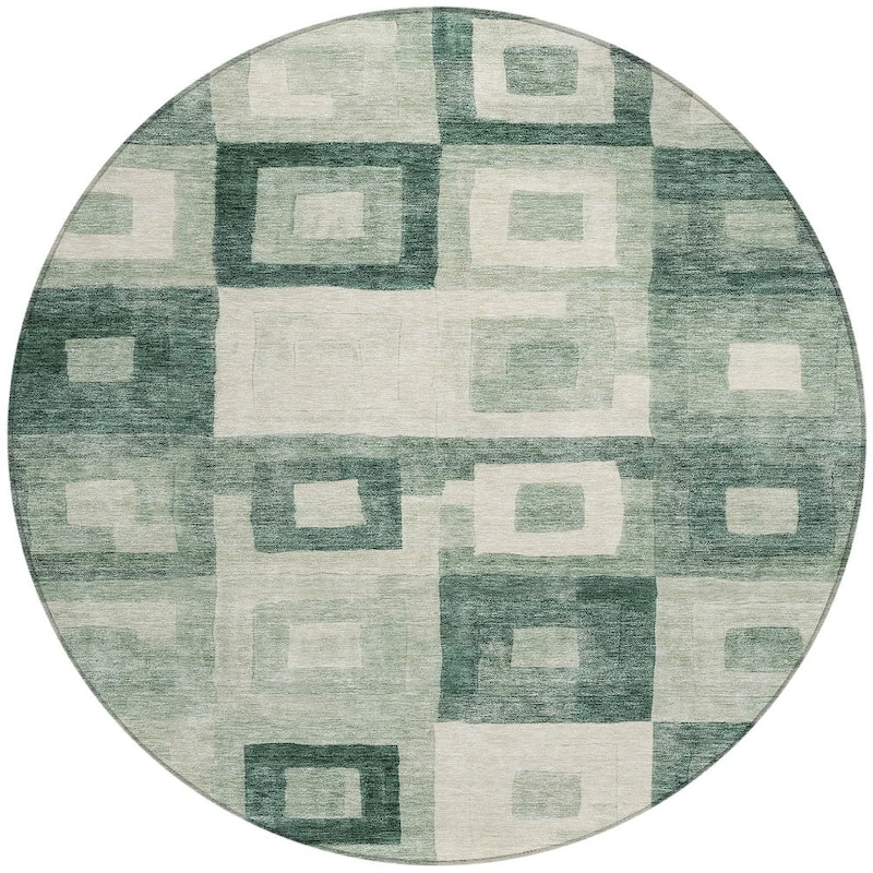 HomeRoots Geometric Transitional Rectangle Outdoor Rug