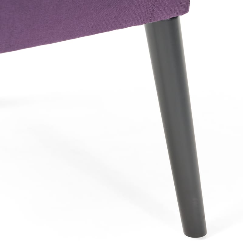 Plum Modern 27" Upholstered Arm Chair with Rubber Wood Legs for Living Room