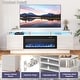 preview thumbnail 34 of 54, BOSSIN 70" Modern Electric Fireplace TV Stand, with Electronic Flame and LED Lights, High Gloss Finish Entertainment Center