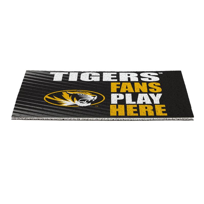 28 in. x 16 in. University of Missouri "Fans Play Here" PVC Door Mat