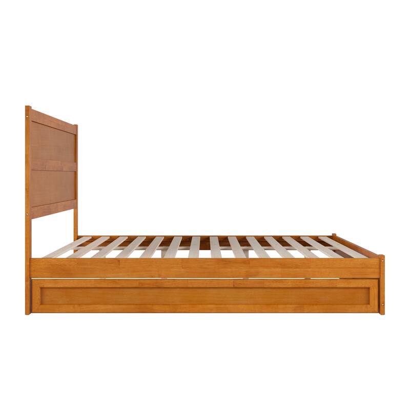 Aveline Wood Platform Bed with Matching Footboard & Trundle