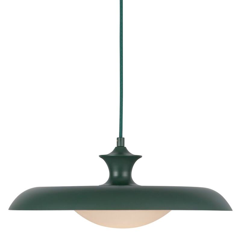 Alora Lighting PD557015 Minori 16" Wide Pendant with Metal and Opal - Pine Green