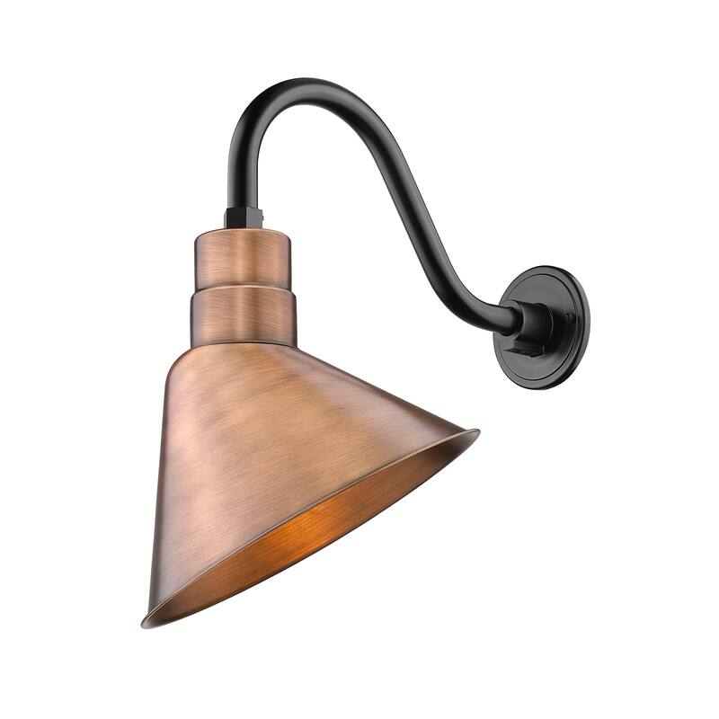 Millennium Lighting 12" Angle Shade with 15" Gooseneck in Multiple Finishes