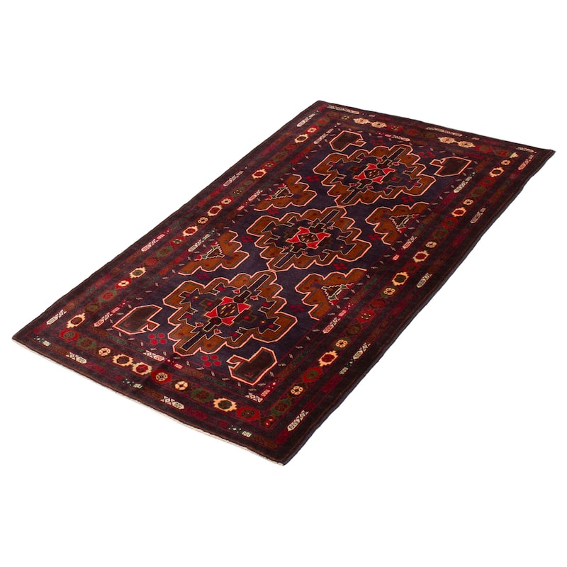 Teimani Navy Rug 3'10" x 6'7" - 3'10 x 6'7