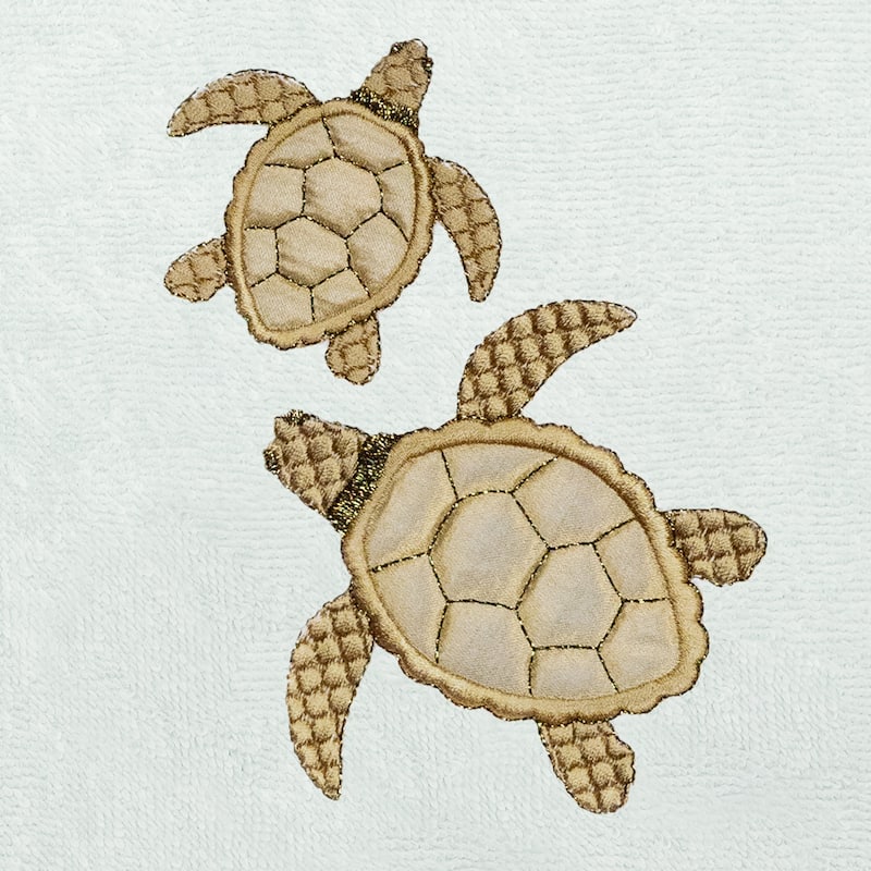 Authentic Hotel and Spa Turkish Cotton Tortuga 3PC Embellished Towel Set