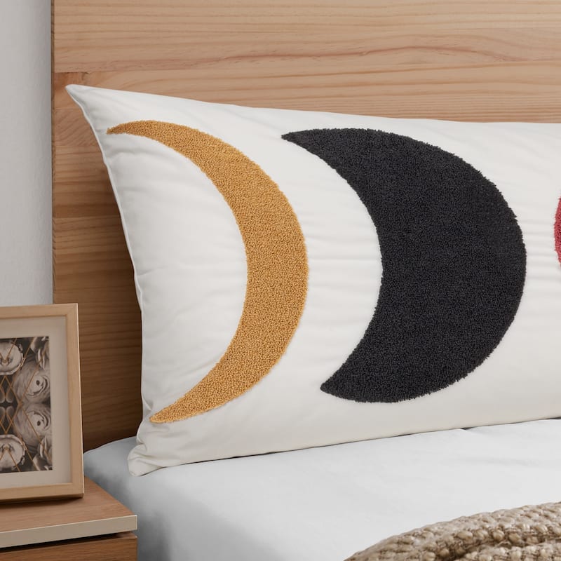 Sweet Jojo Designs Boho Shabby Chic Moon Boy Girl Gender Neutral Unisex Body Pillow Case Pillow Not Included - Bohemian Abstract