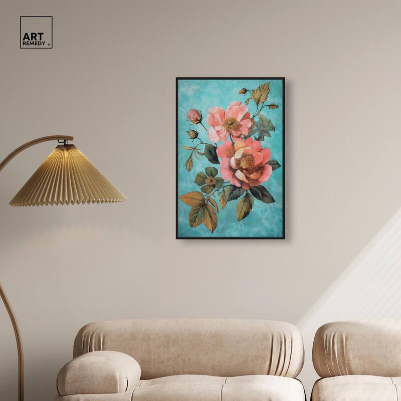 Floral Azure Ascent I Canvas by Art Remedy