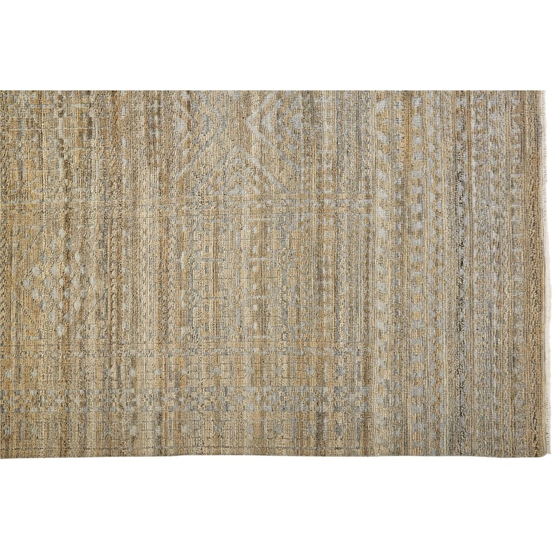 Eckhart Abstract Tribal Rug, Golden Brown/Gray, Area Rug