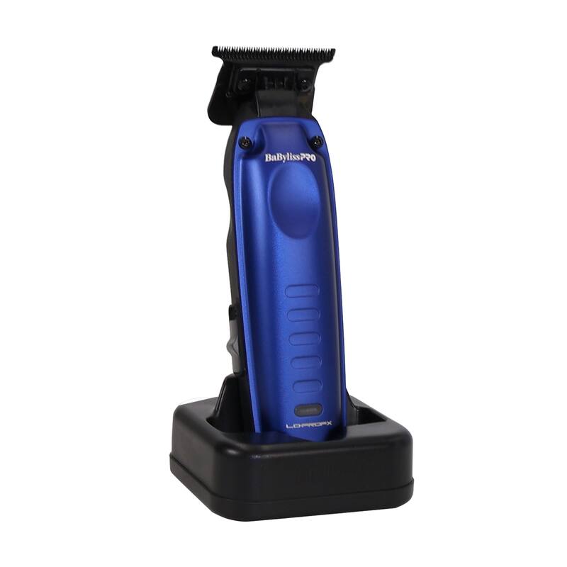 BaBylissPRO FXONE LO-PROFX High Performance Low Profile Compact Trimmer - Blue (FX72) + Barberology 9 Inch Clipper Comb