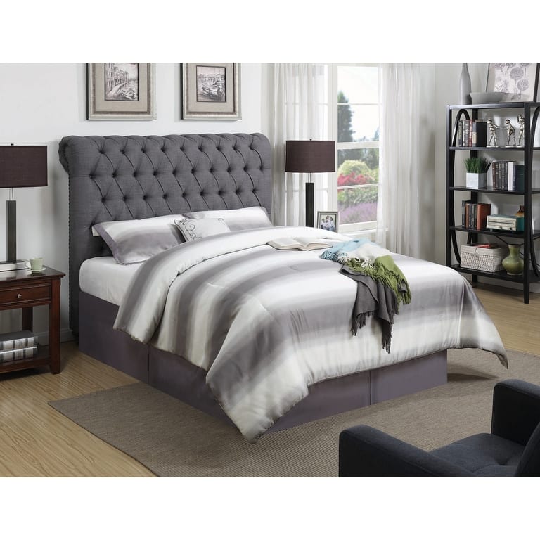 Devon Traditional Fabric Upholstered Panel Bed