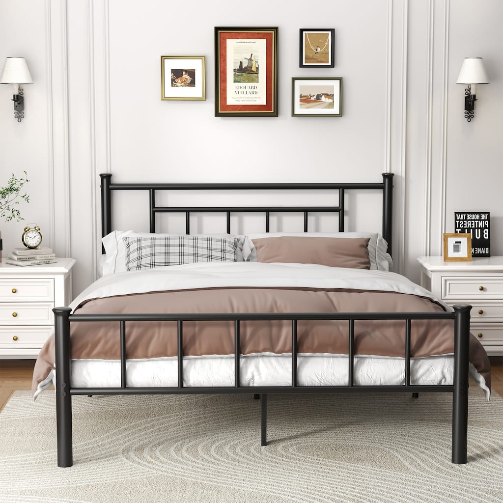 Futzca Metal Noise-Free Bed Frame with Reinforced Structure, Easy Assembled