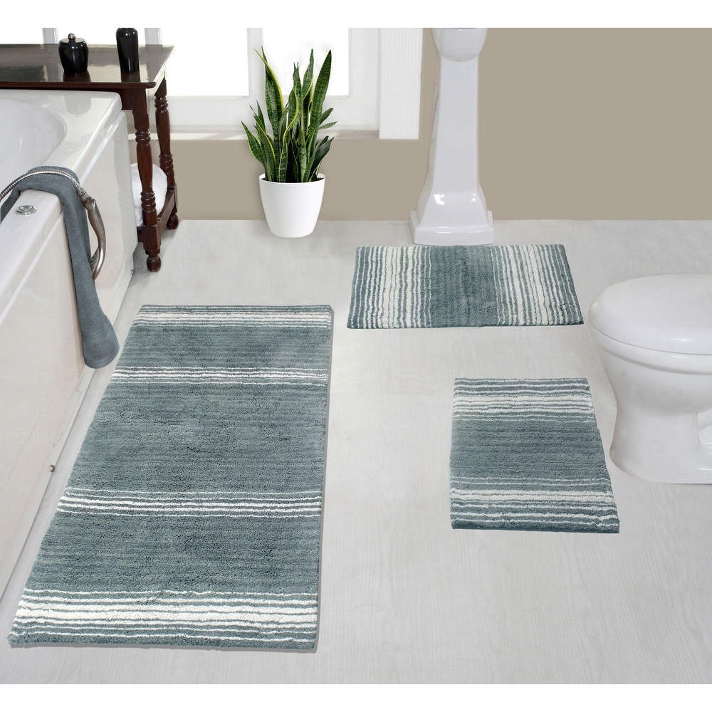 Grey Striped Bathroom Rugs and Bath Mats - Bed Bath & Beyond