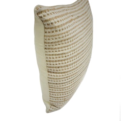 Home&Manor Bastam Vintage Raw Silk Pillow 18"