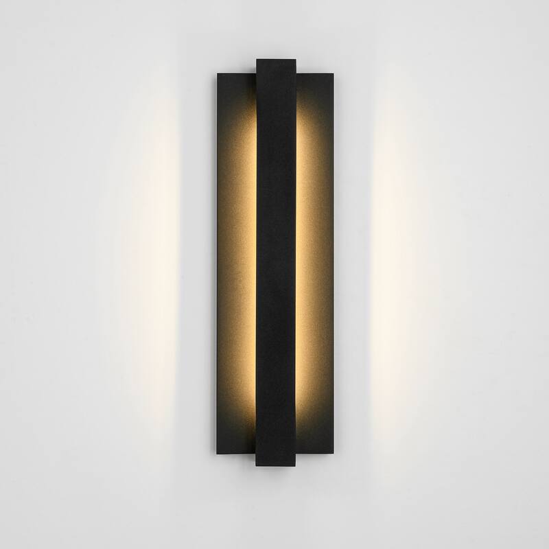 Modern Black Outdoor Wall Lights Aluminum Linear Dimmable LED Wall Sconce Lights for Outside
