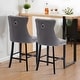 preview thumbnail 42 of 56, Contemporary Tufted Velvet Upholstered Counter Bar Stools Set of 2