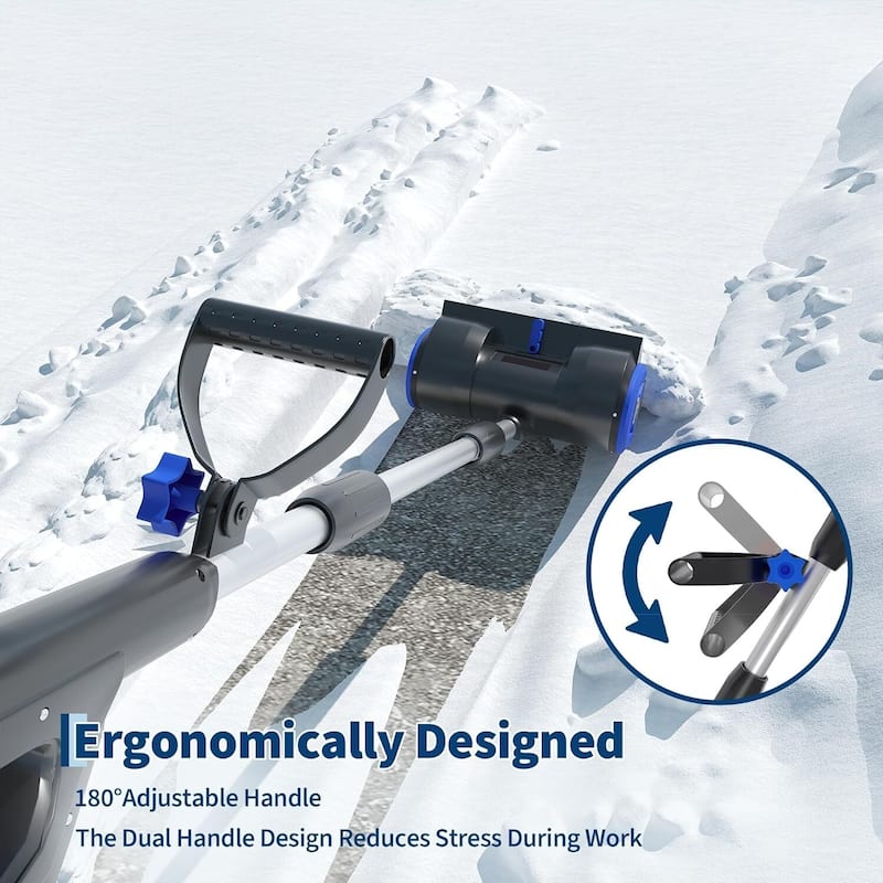 Cordless 12 inch Electric Snow Blower Corded, Snow Thrower for Walkways Deck - N/A