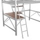 preview thumbnail 17 of 20, Full Size Loft Bed with Desk and Shelf, Sturdy Metal & MDF Frame
