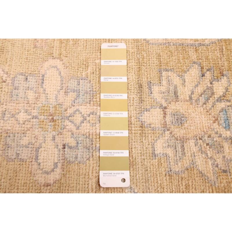 ECARPETGALLERY Hand-knotted Peshawar Oushak Gold Wool Rug - 8'1 x 9'10