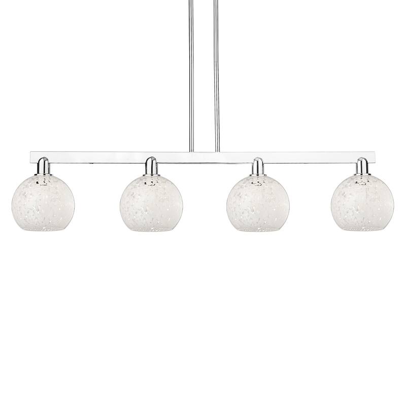 Innovations Lighting 716-4I-11-51 White Mouchette Linear White - Polished Chrome / White Mouchette