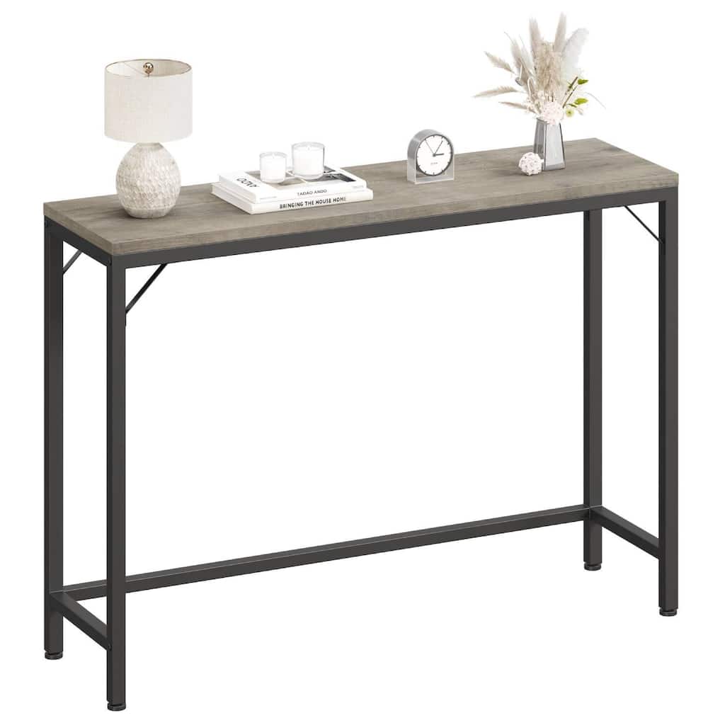Industrial Narrow Sofa Table for Living Room