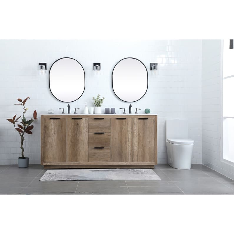 Elegant Lighting VF19472D Blake 72" Free Standing Double Basin Vanity