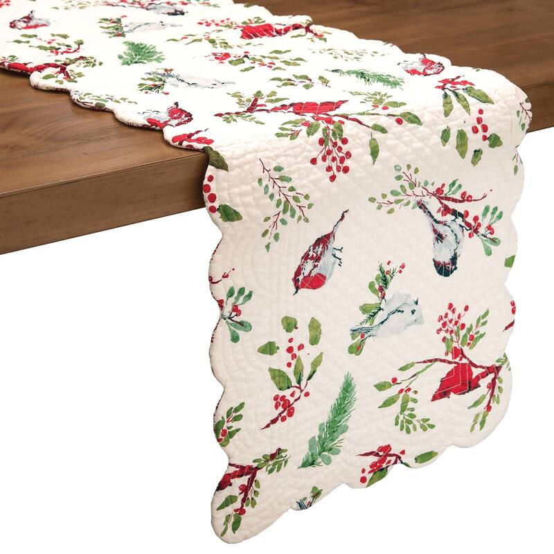 14" x 51" Sprig Birds Table Runner