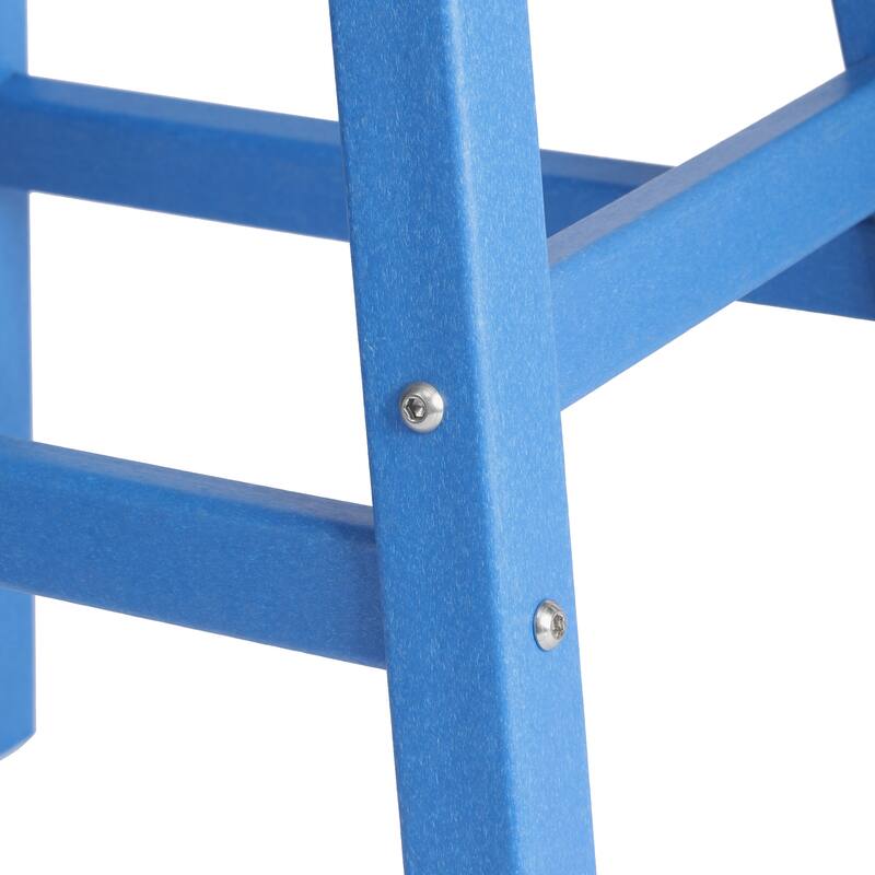 Laguna Hdpe All Weather Outdoor Patio 29" Saddle Seat Bar Stool (Set Of 3)