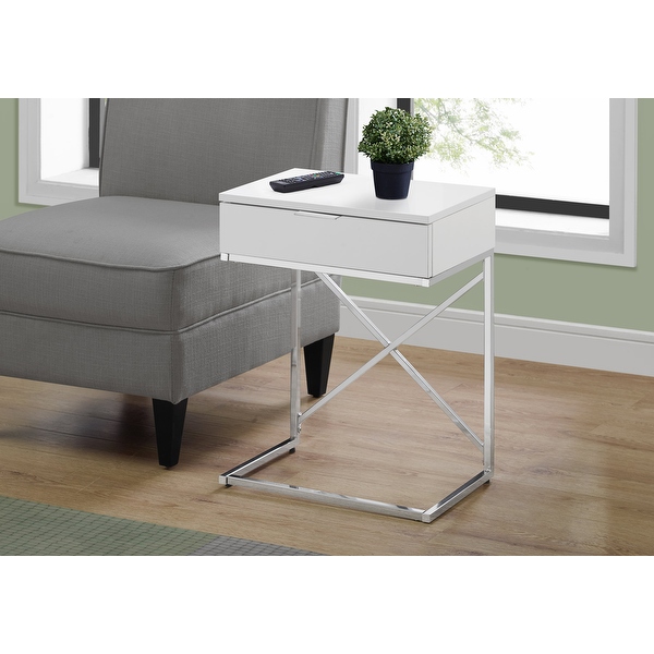 Glossy white shop end table
