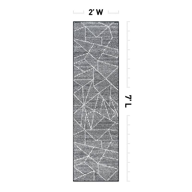 Contemporary Geometric Stripe Area Rug