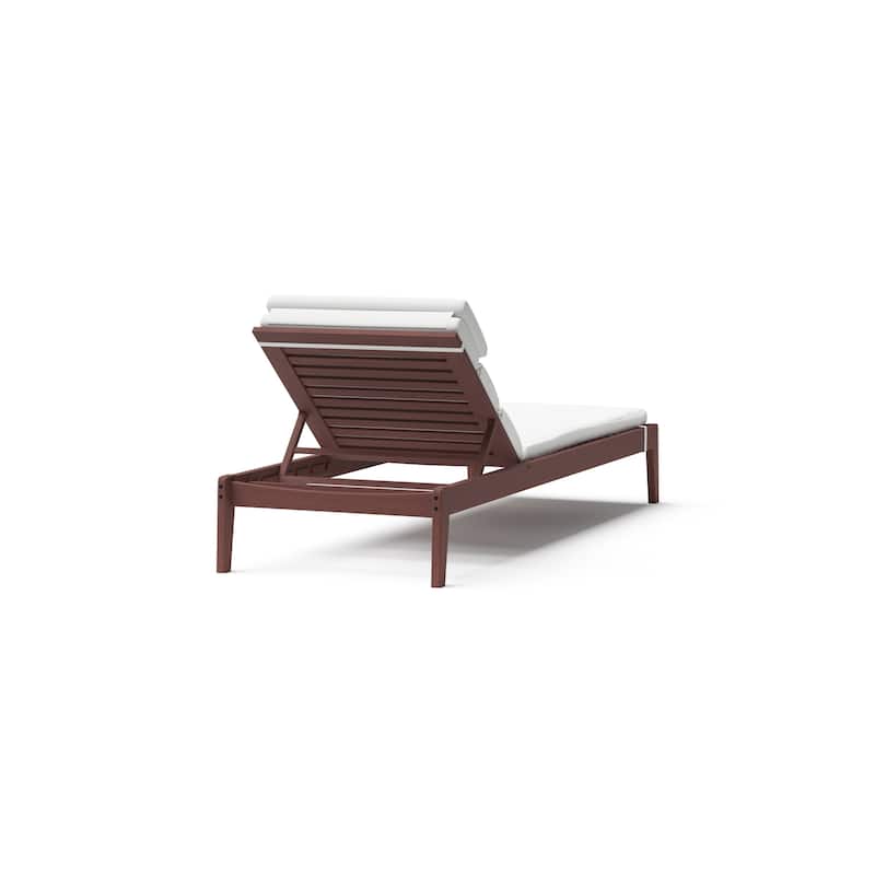 Vaughn 2 Piece Eucalyptus Outdoor Patio Chaise Lounges