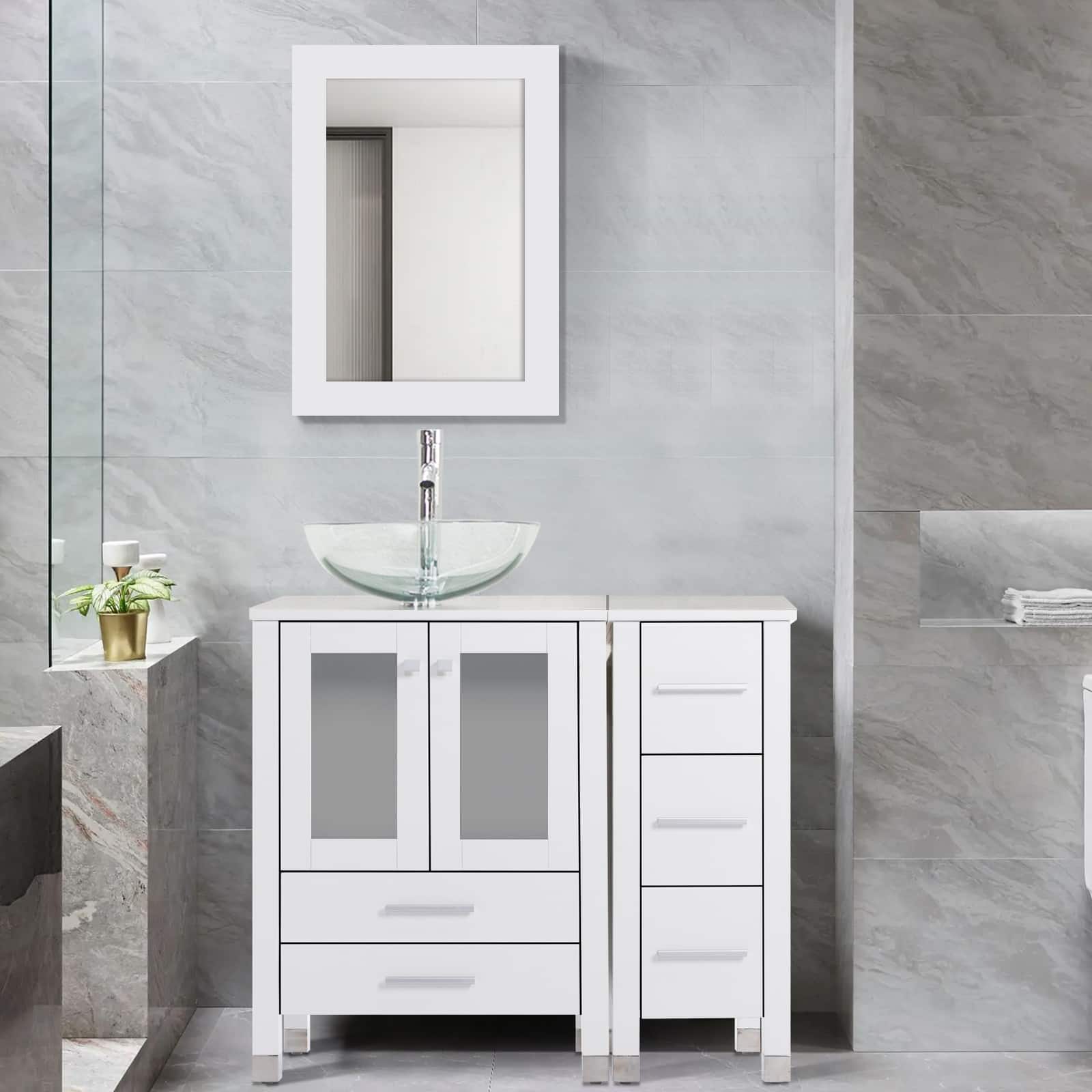 Option W-Glass clear round sink